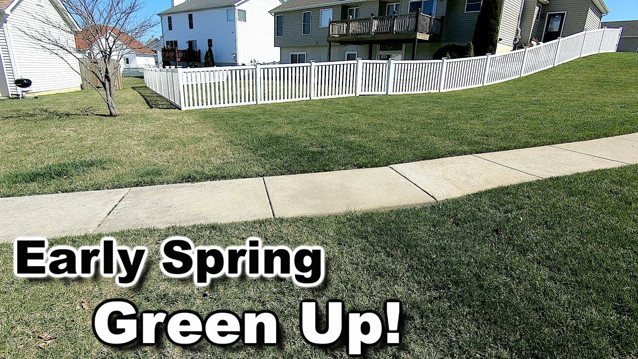 Spring Lawn Care Green Up | Early Spring Lawn Update!