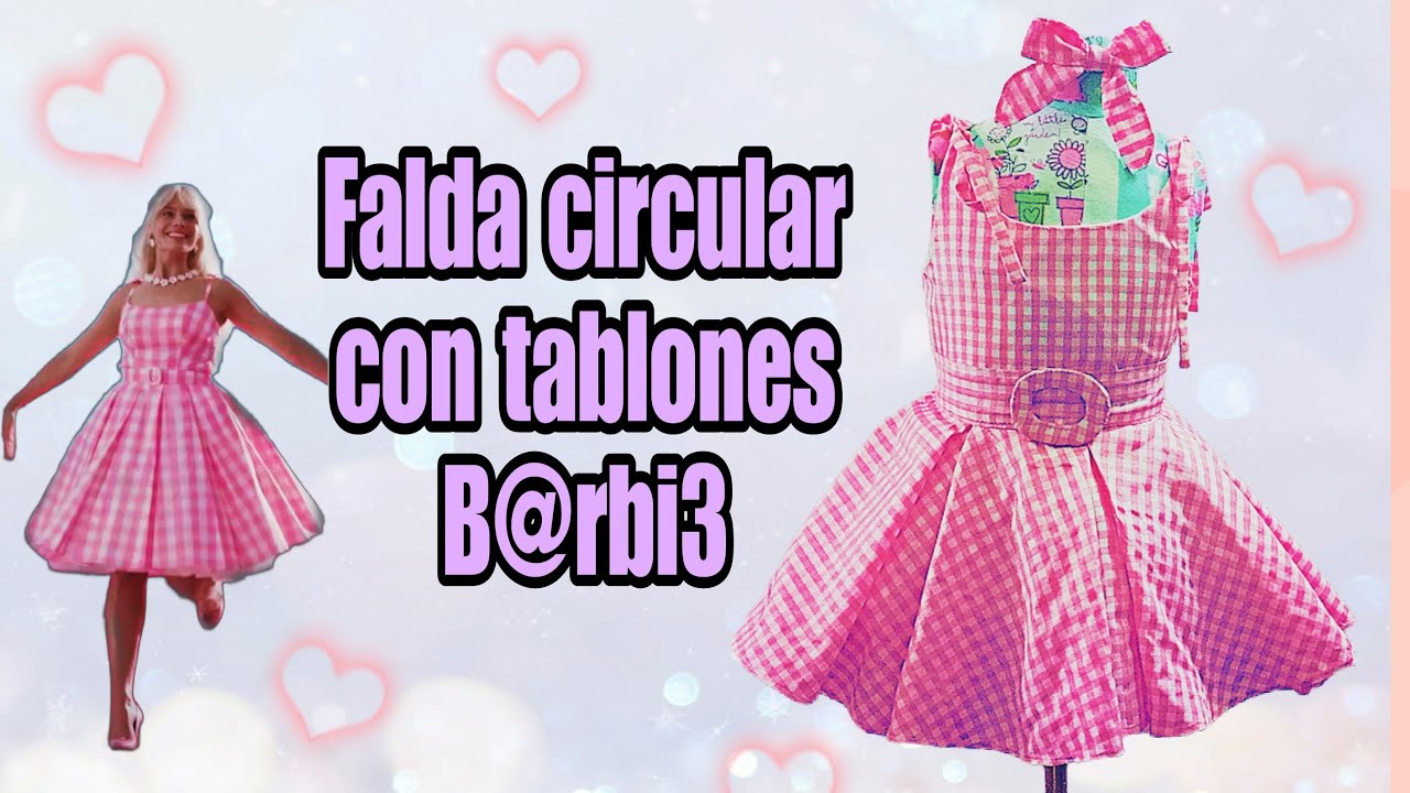 Aprende a realizar una falda circular con tablones perfecta para vestido barbie