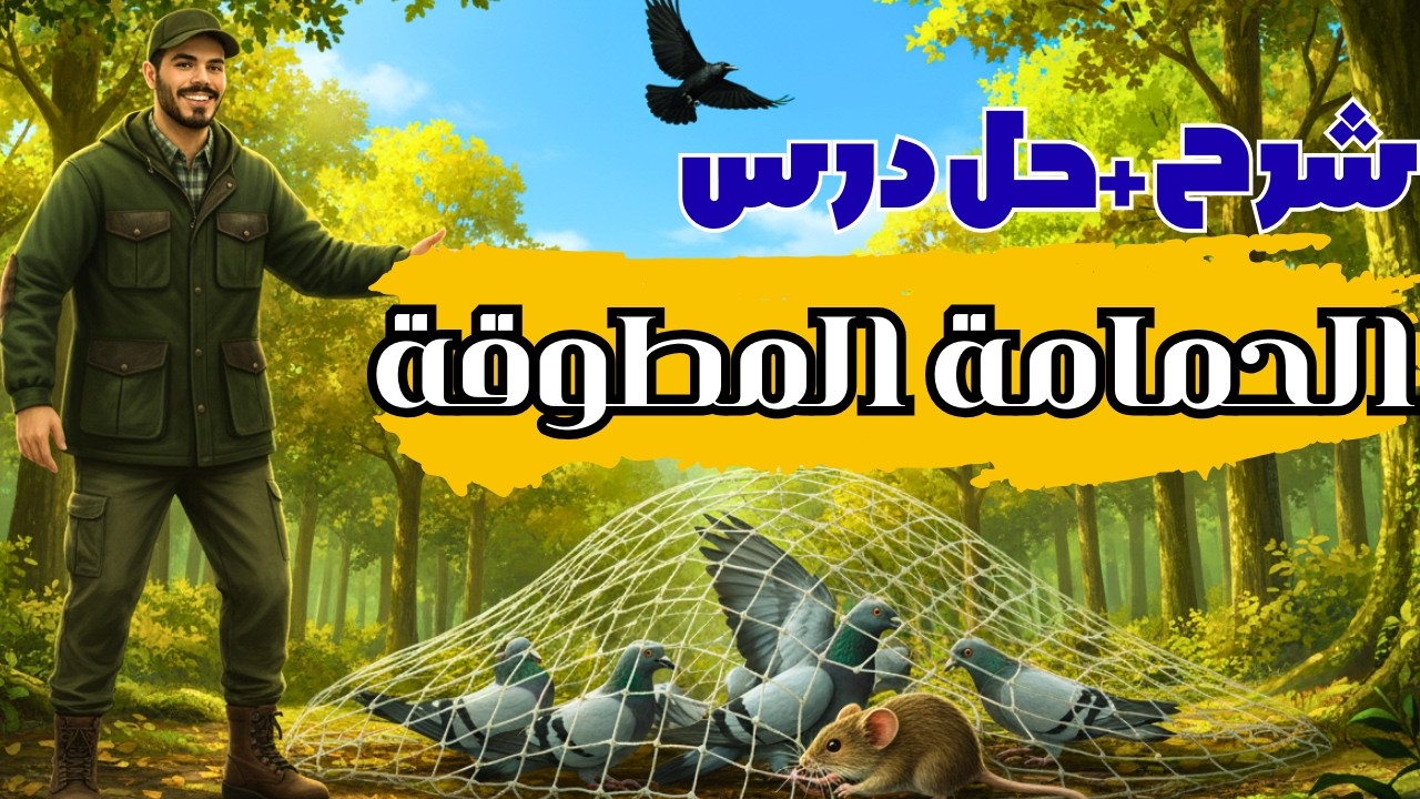 شرح + حل درس الحمامة المطوقة - الصف الثالث الاعدادي - الترم الثاني - 2026