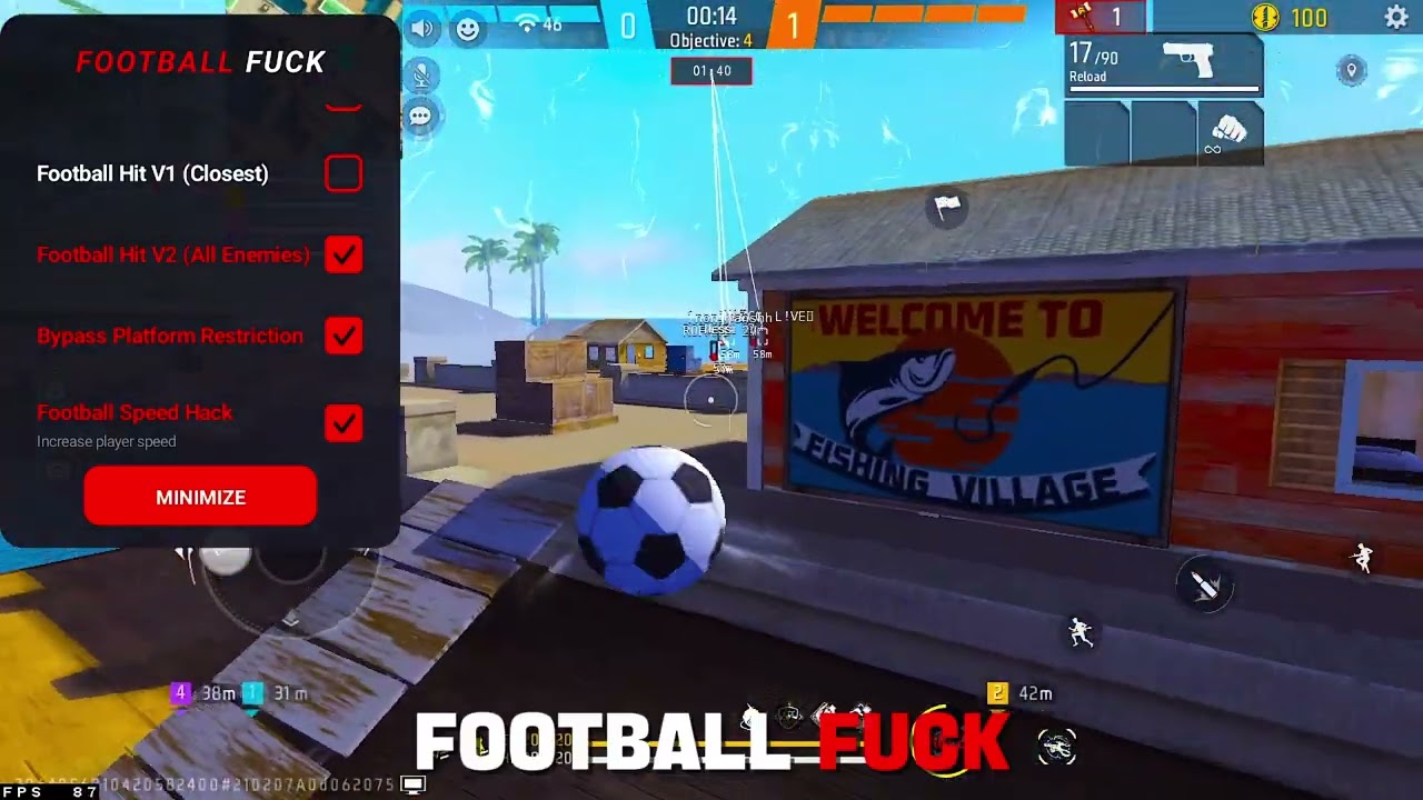 FREE FIRE NEW FOOTBALL FUCK BY LUNOX CHEATS | OB53 FULL SAFE MAIN ID