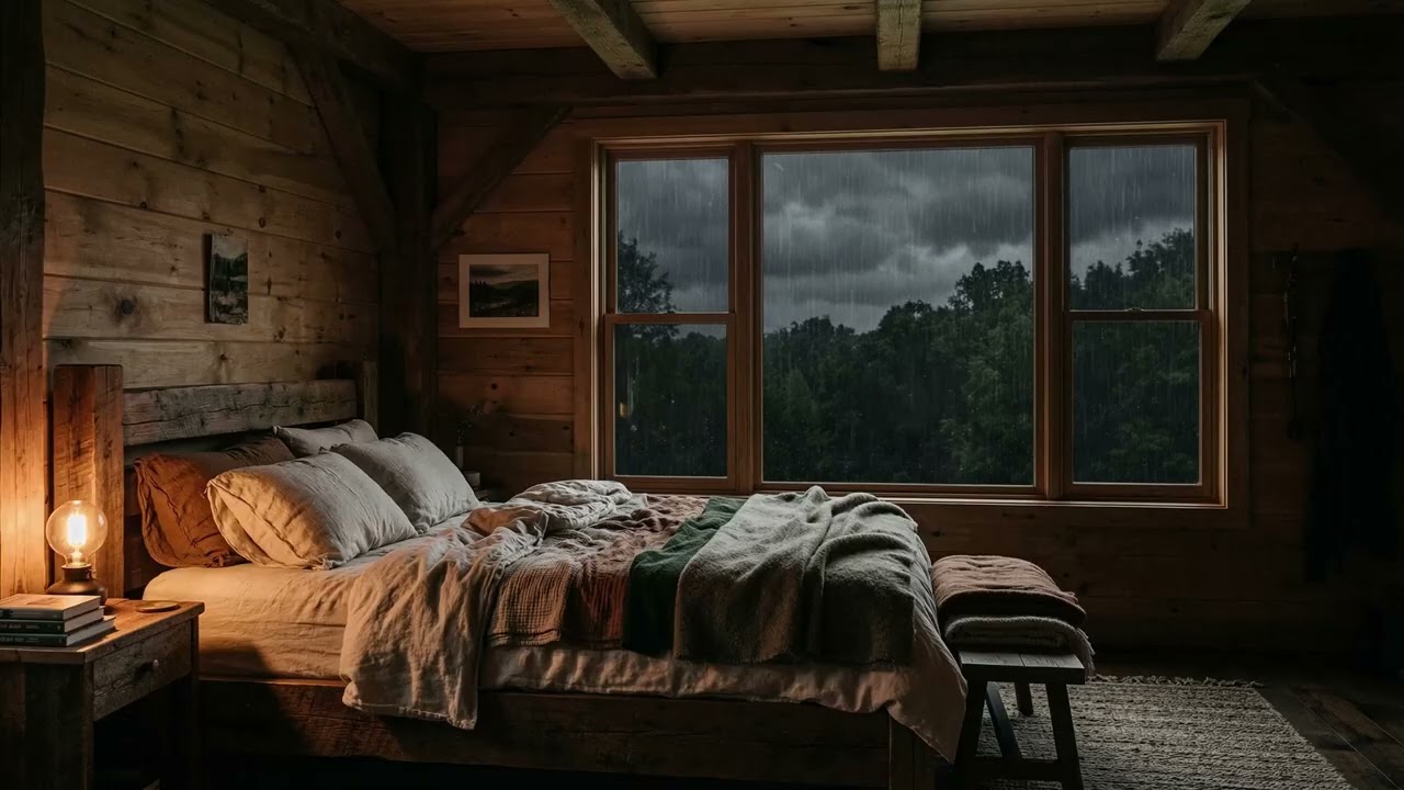 Relaxing Forest Rain and Piano Music for Stress Relief and Peaceful Night Sleep