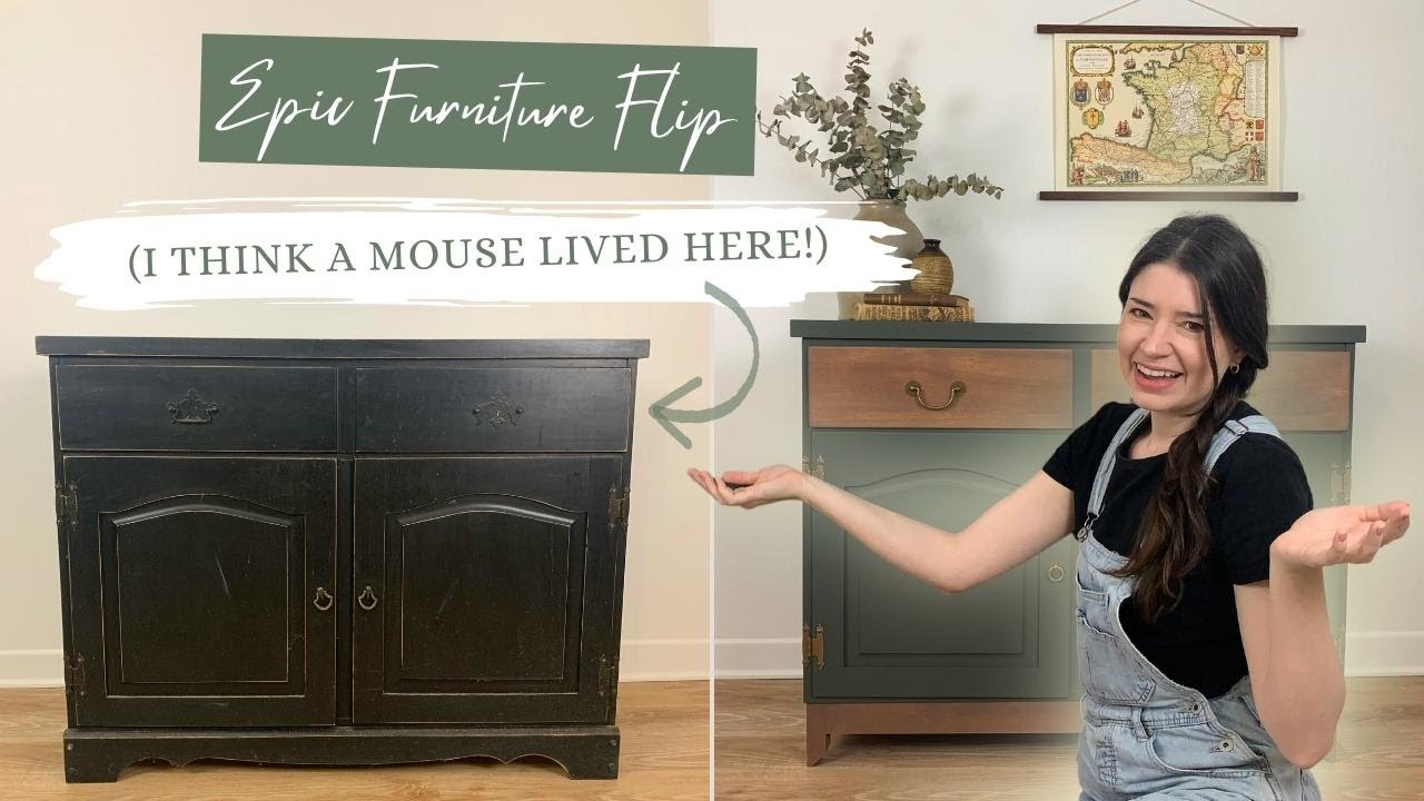 Did a mouse live in here? | Trash to Treasure Furniture Flip