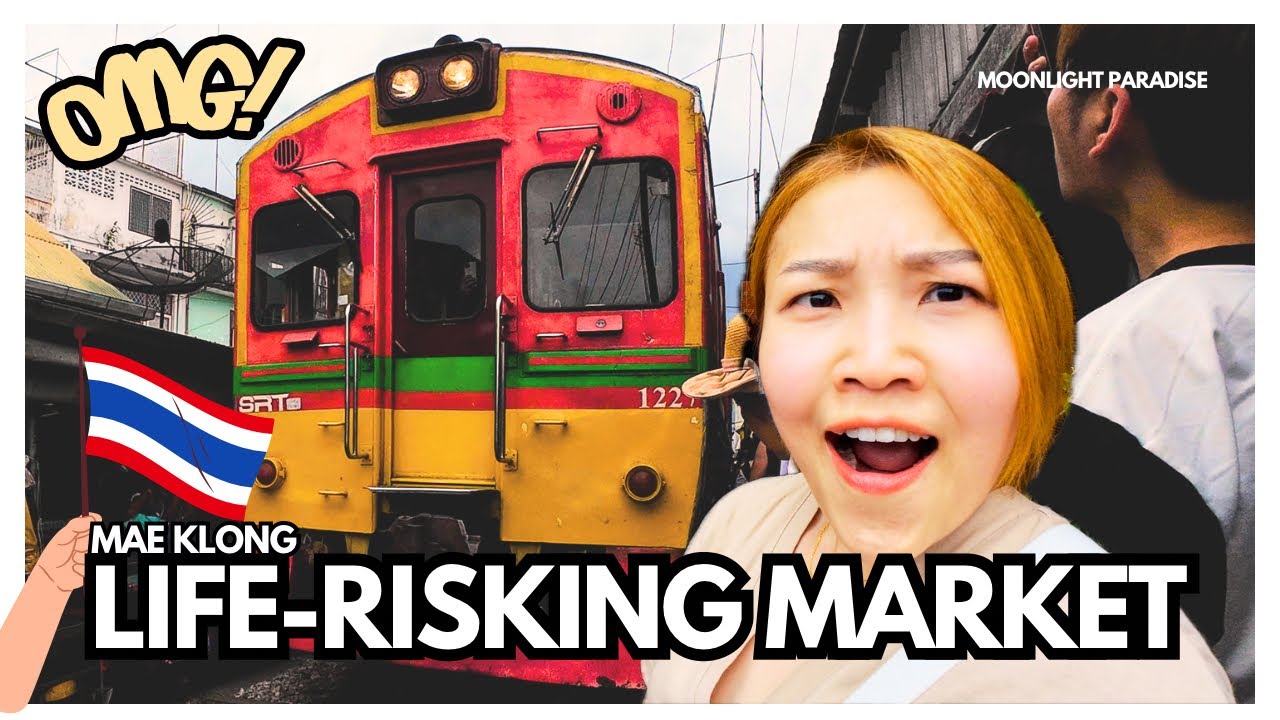 ✨Once-in-a-Lifetime Experience at Mae Klong Railway Market! 🚂🇹🇭 A Must-See Adventure!
