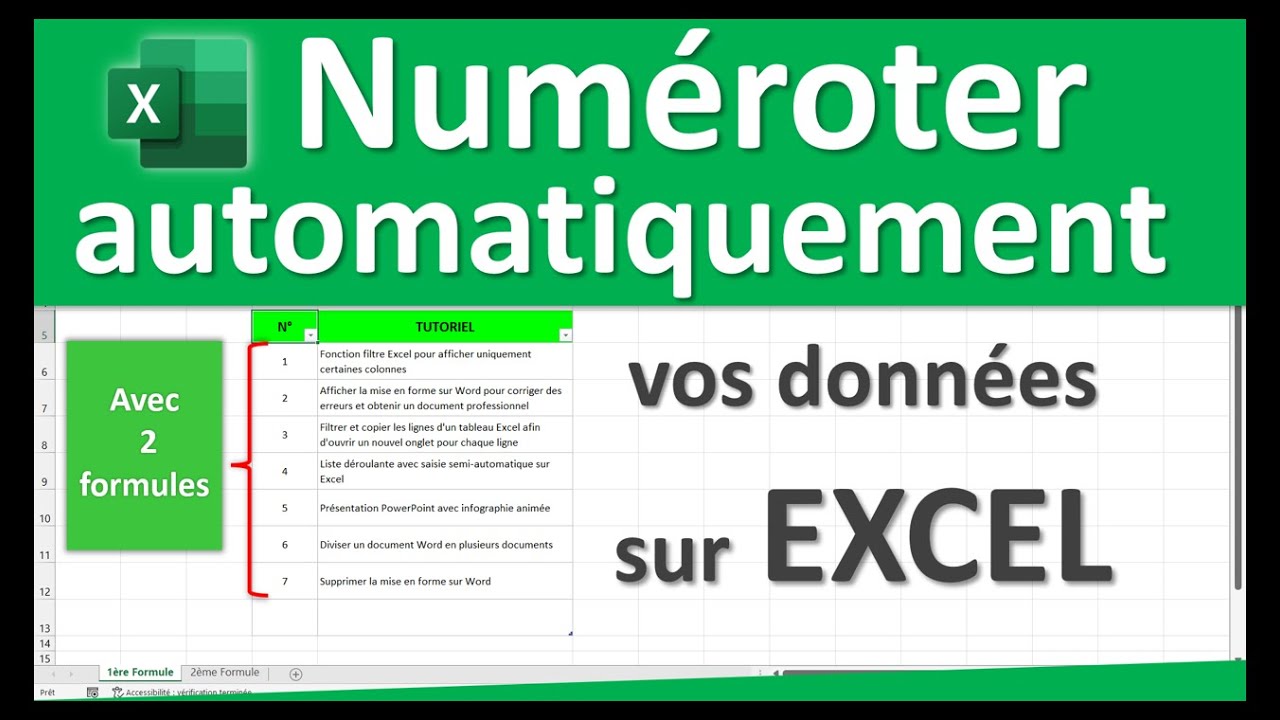 Numéroter automatiquement les lignes après chaque nouvelle entrée sur EXCEL
