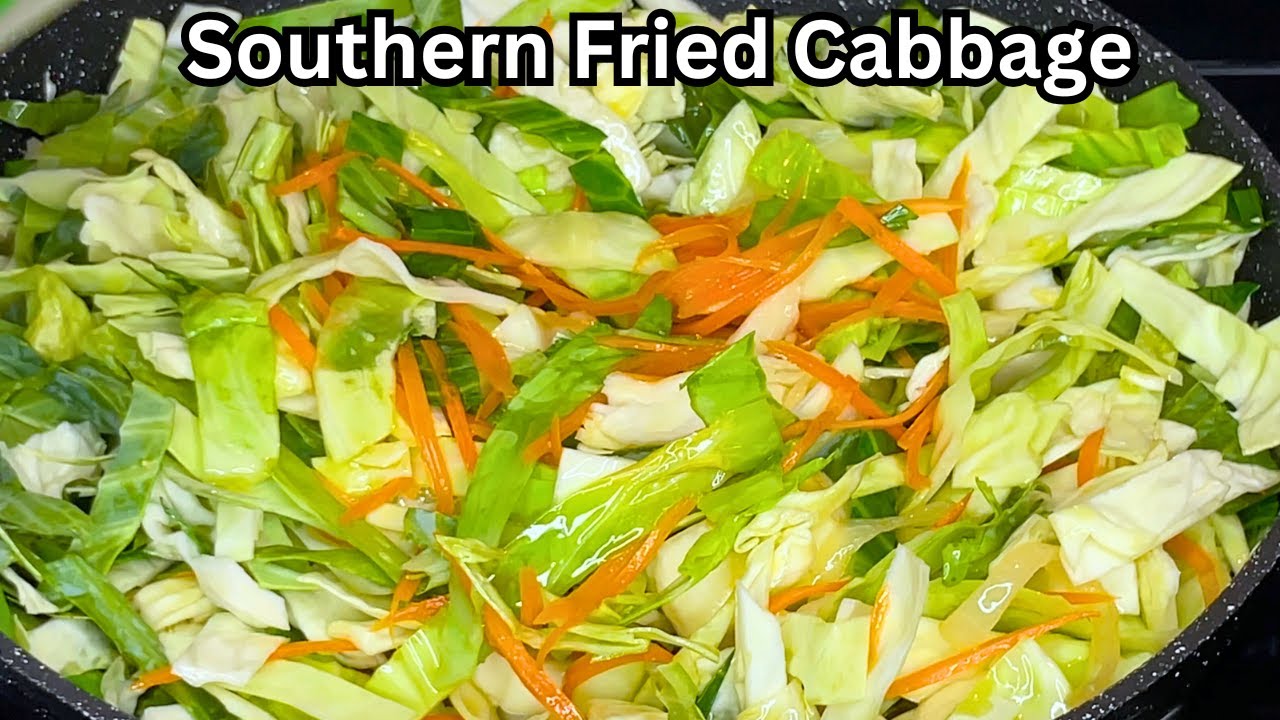 Old School  FAT BACK fried GREEN CABBAGE | #SoulFood #SouthernCooking