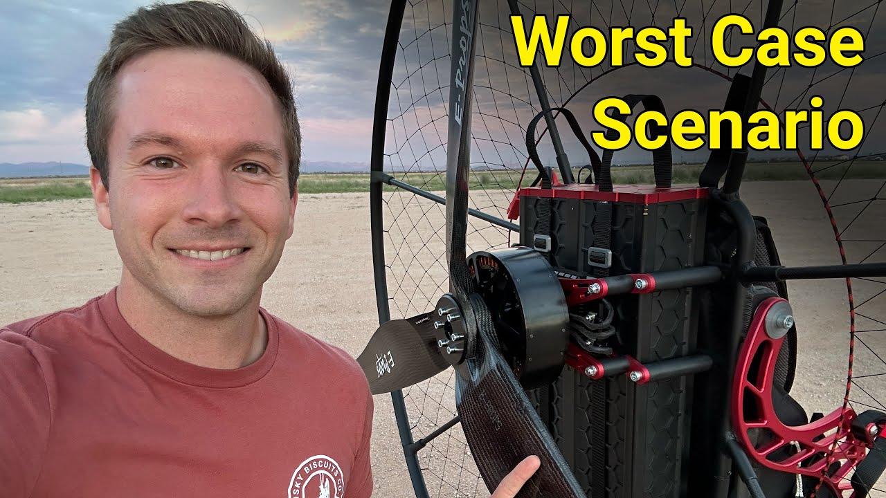 Electric Paramotor Worst Case Flight - UNCUT