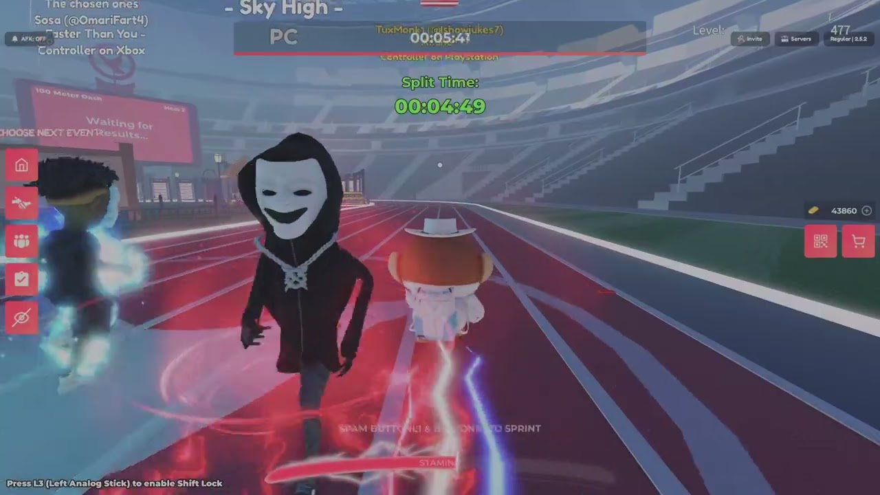 Playing track and field infinite (400 slider?????)