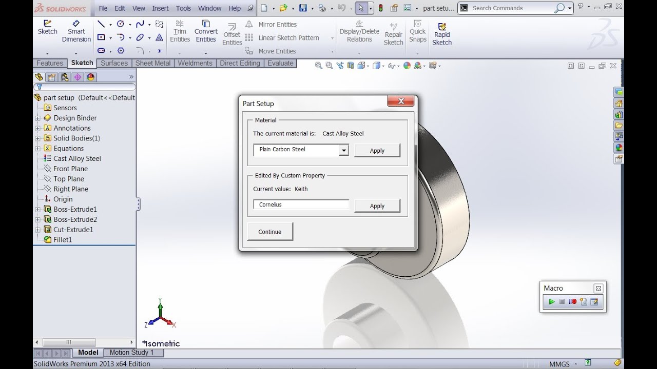 Embed and Auto-Run SolidWorks Macros In Your Models!