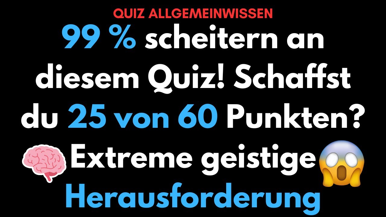 15/30 schaffen = KLÜGER als Senioren! Die meisten versagen! 😱
