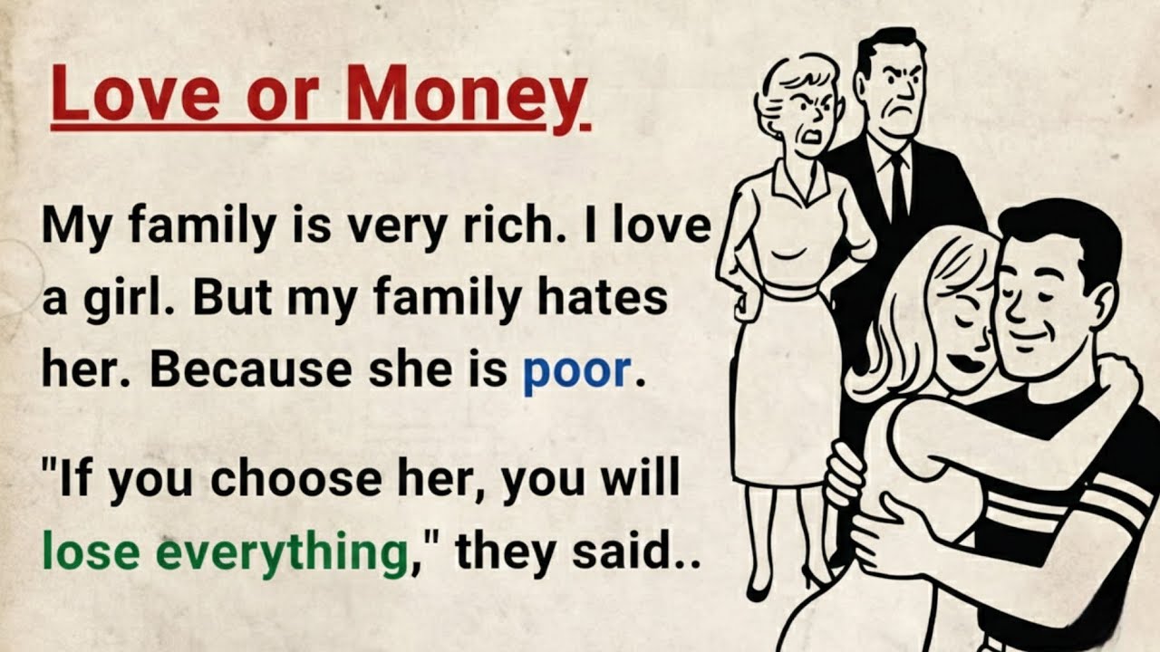 Learn English through Stories Level 3 ⭐ Love or Money – Improve Your English | English Audio Podcast