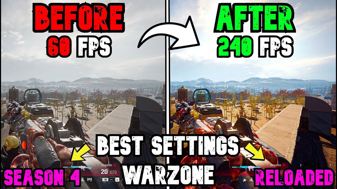 BEST PC Settings for Warzone SEASON 4 RELOADED! (Optimize FPS & Visibility)