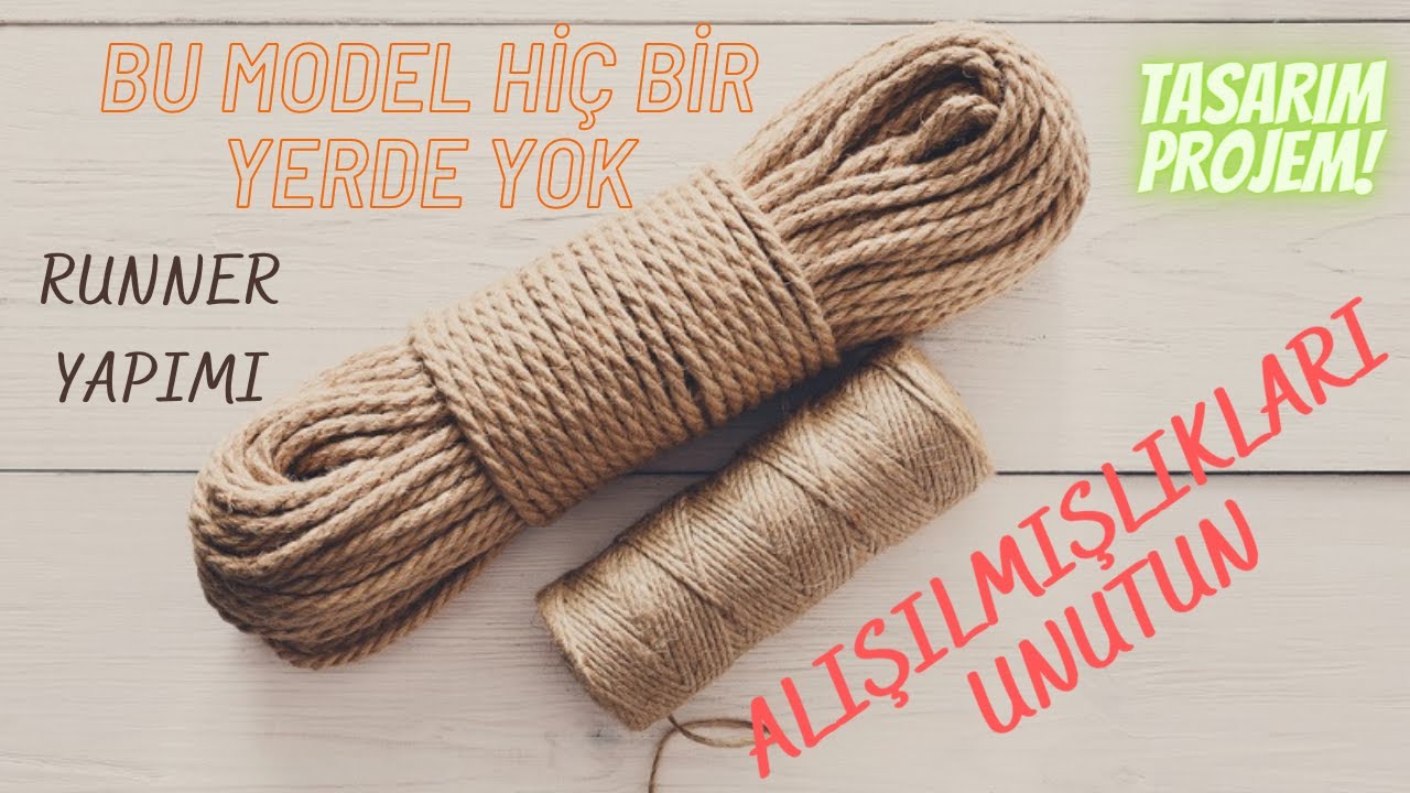JÜT İP , HASIR İP RUNNER YAPIMI I BU MODEL HİÇ BİR YERDE YOK I TASARIM PROJEM
