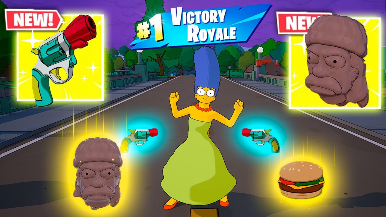 MARGE SIMPSON vs NEW MYTHIC'S CHALLENGE (NEW!! Fortnite Chapter 6 The Simpsons)