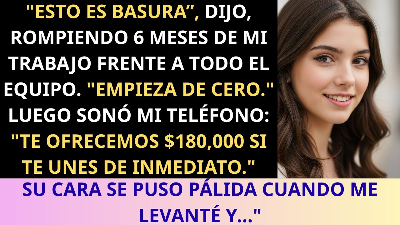 “Mi jefa rechazó mi proyecto y me mandó a empezar de cero — luego la empresa más top me buscó.”