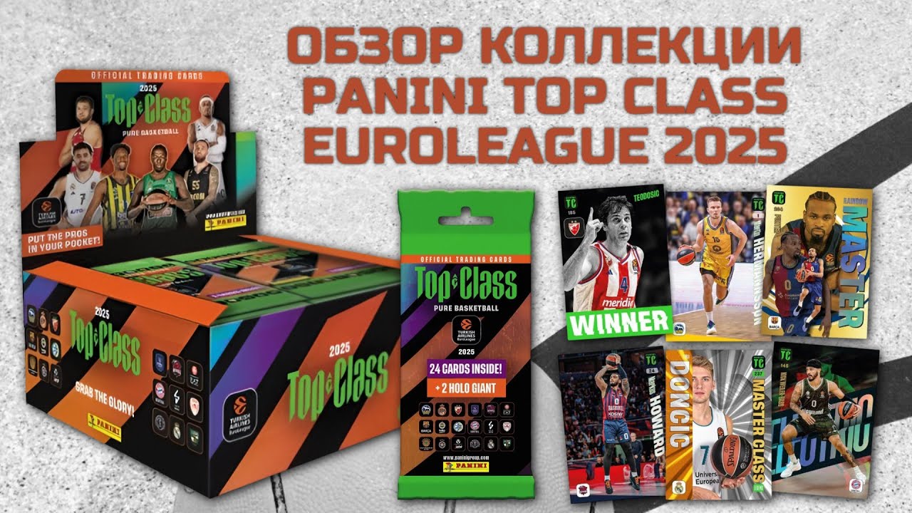 ОБЗОР КОЛЛЕКЦИИ КАРТОЧЕК PANINI EUROLEAGUE 2025 / Top Class Баскетбольная Евролига / Pack opening