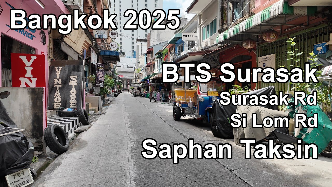 【バンコク】BTSスラサック駅からサパーンタクシンまで　Bangkok Thailand 
