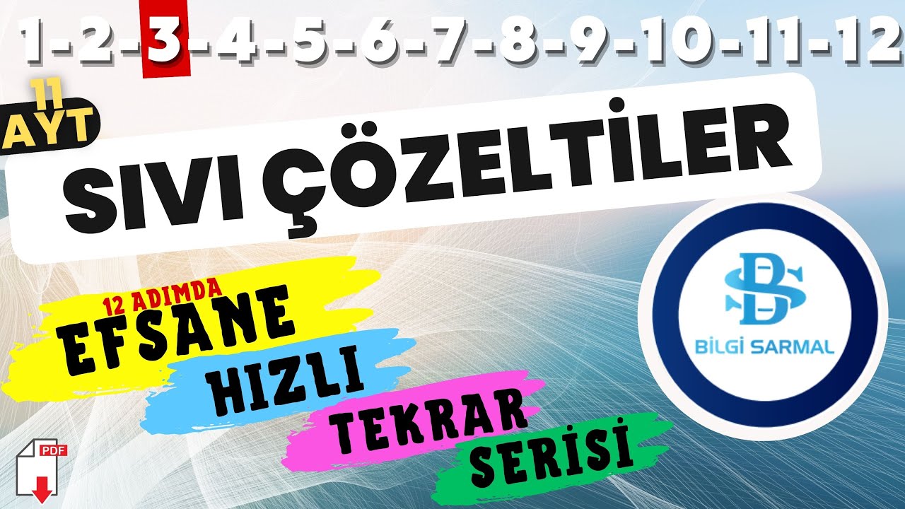 SIVI ÇÖZELTİLER SORU ÇÖZÜMÜ - 11.SINIF KİMYA - AYT KİMYA