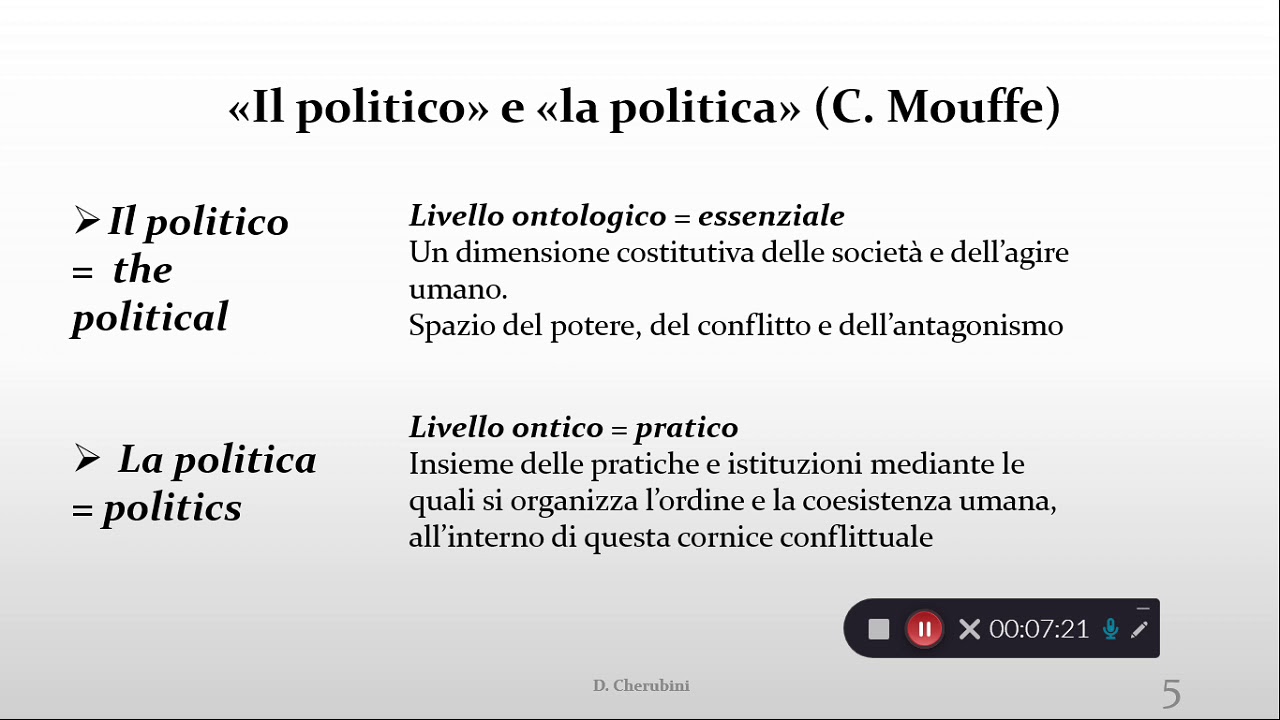 Lezione Daniela Cherubini - Sociologia della politica - LT Sociologia