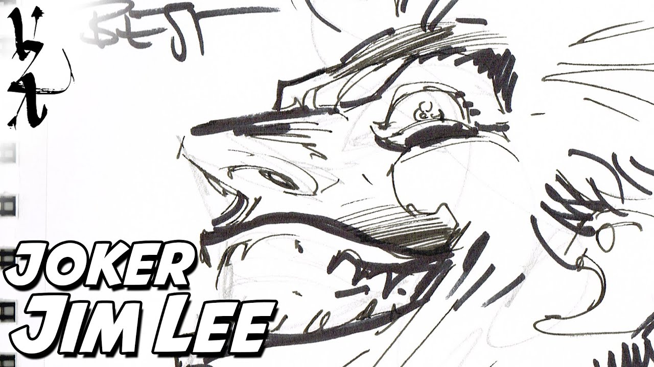 Jim Lee drawing Joker Tilt