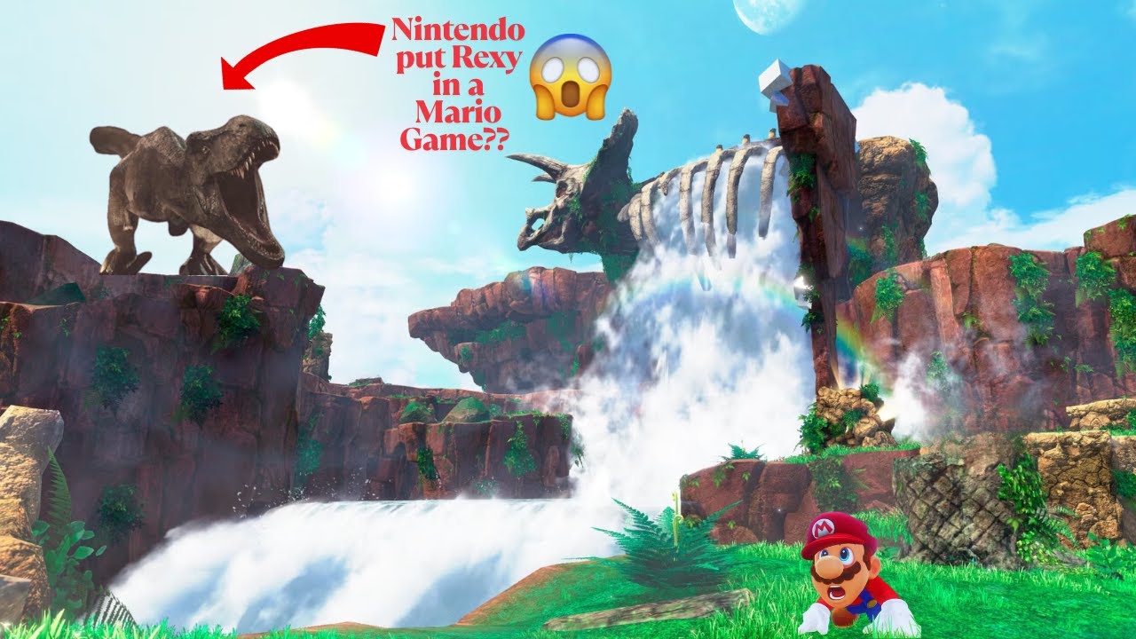 Nintendo put  a “FULL GROWN” T. Rex in Mario?! 🤯 😱 | Super Mario Odyssey Gameplay Ep. 1