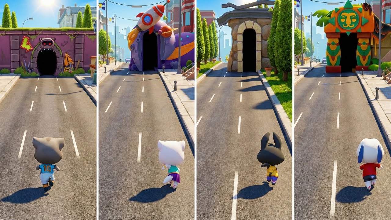 Talking Tom Gold Run: Talking Tom, Talking Angela, Talking Becca, Talking Hank (Android/iOS) Game...