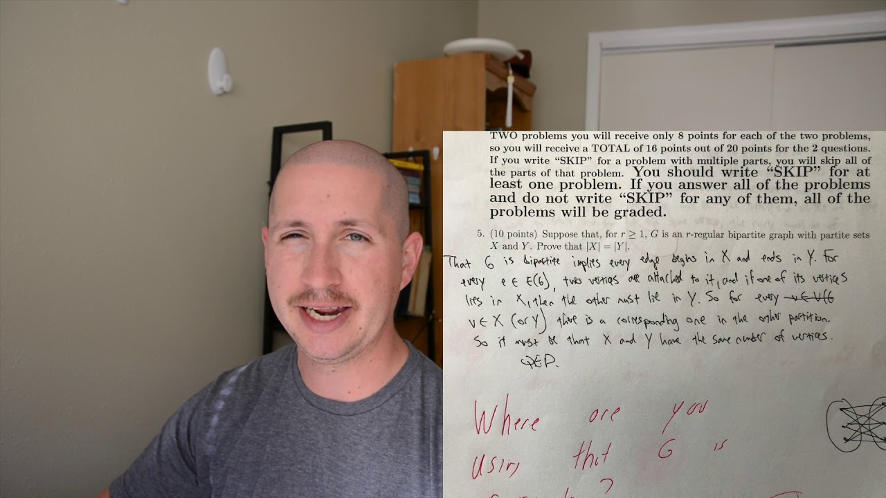 Reviewing a Graph Theory Exam