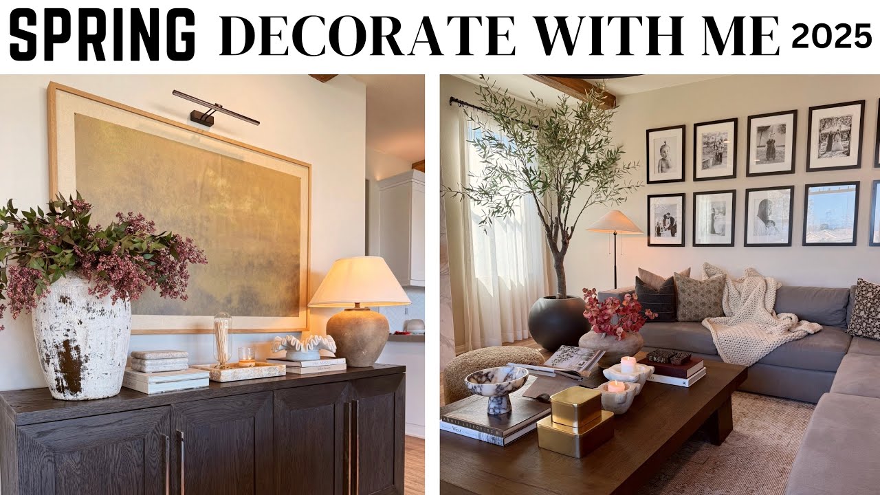 SPRING DECORATE WITH ME || LIVING ROOM & SIDEBOARD & CONSOLE TABLE || 2025 ||