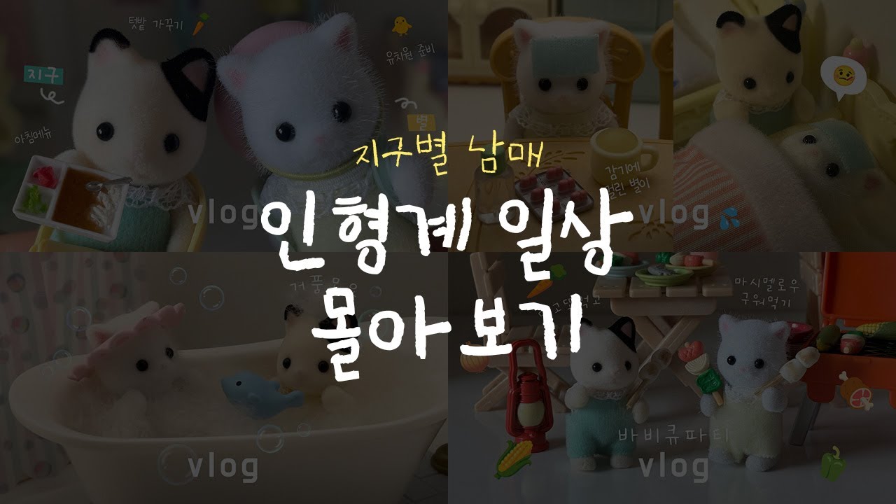 인형계 브이로그 몰아보기🌟 지구별남매 일상 영상 1시간 모음집 | 실바니안 패밀리