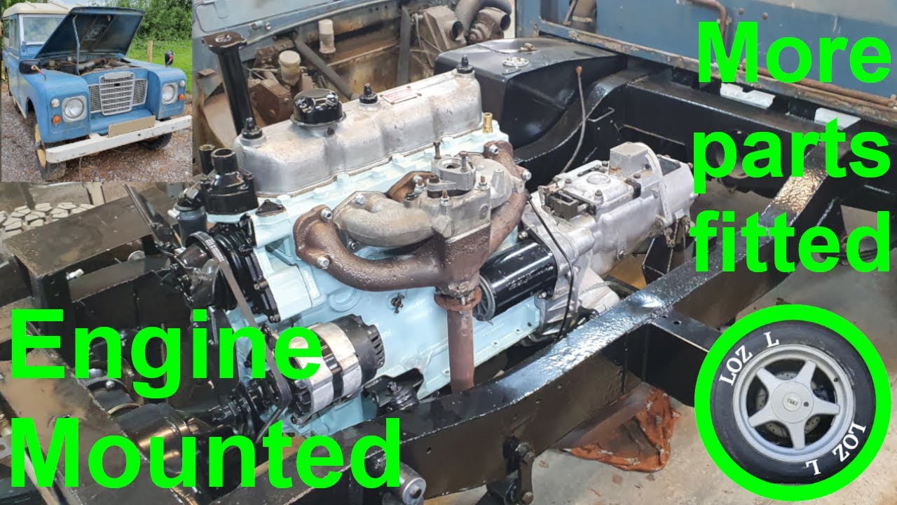 Engine Goes In, The Rebuilt 2.25 Engine and Gearbox return - 22 Land Rover Series 3 Project