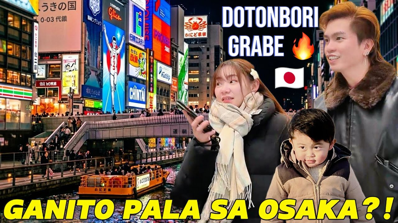 Eto pala ang Dotonbori sa Osaka Japan | Night Walk + Boat Ride l Escaping from Tokyo EP5