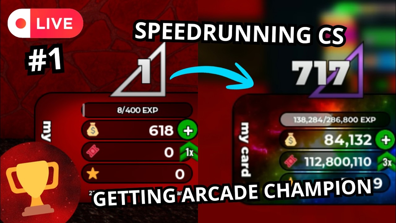 🔴Speedrunning Arcade Champion in Cornerstone Arcade V6... (Day 1)