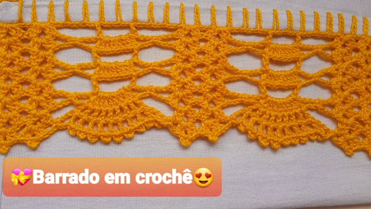 Bico em crochê para pano de prato 🌷🌷 01(2020)