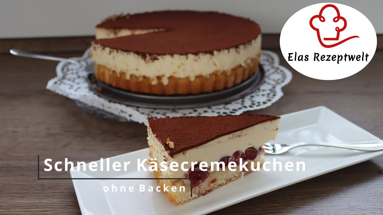 Käsecremekuchen mit Sauerkirschen