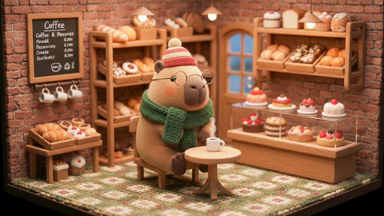 Morning at the Bakery 🥖 Warm Pastries & Relaxing Jazz with Capybara