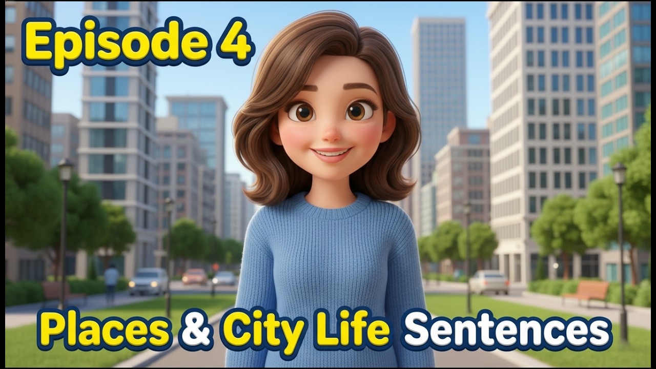 Episode 4 | 100 A1 English Sentences for Beginners | Places & City Life | Repeat & Speak