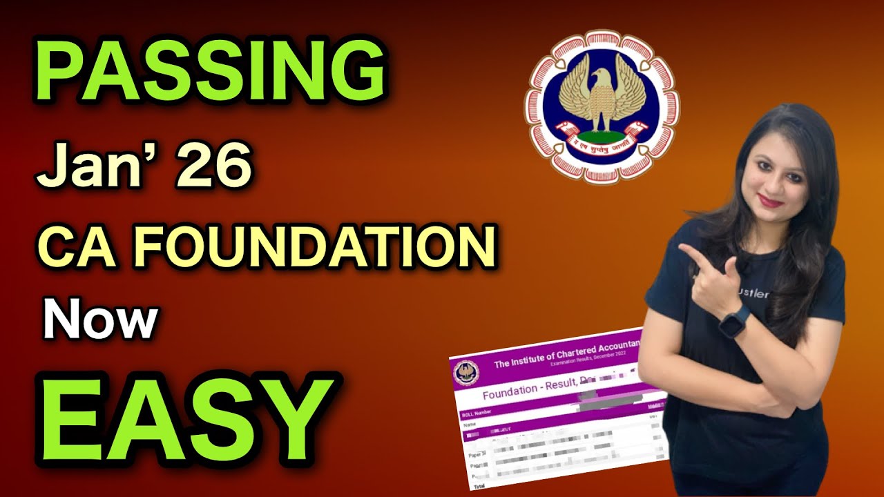 As per this Theory, PASSING Jan' 26 CA Foundation exam would go EASIER 