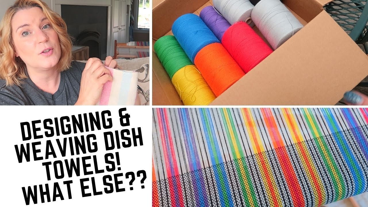 Woven/Weaving Rainbow Dishtowels on a Rigid Heddle Loom - Yes, Again.  I'm Obsessed