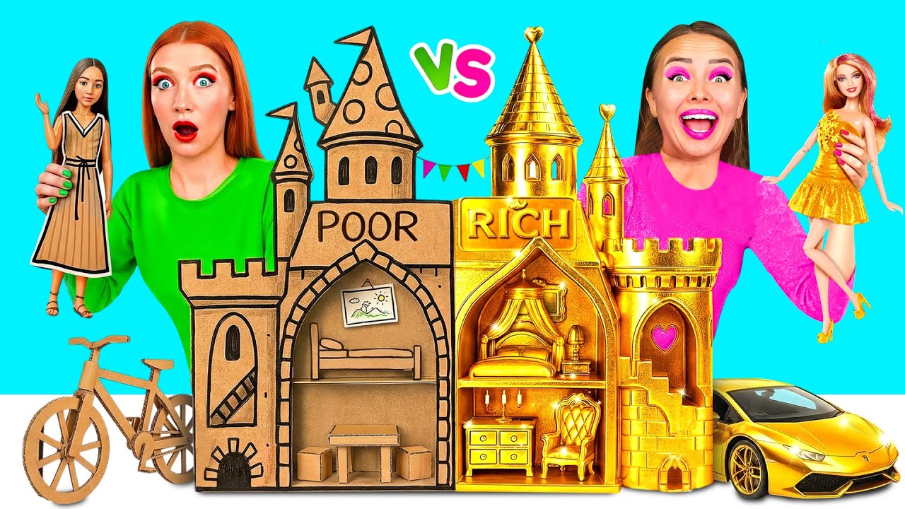 Строим Удивительный Кукольный Домик Дорогой vs Дешевый Челлендж | Смешные Моменты от Crazy DO