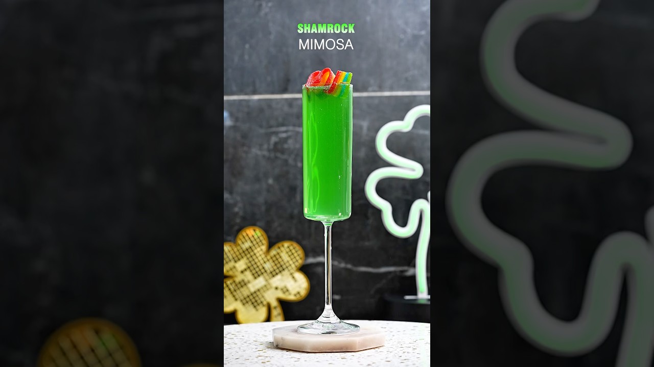 Shamrock Mimosa #bar #cocktailbar #irish #stpatricksday