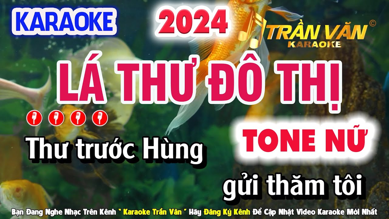 Lá Thư Đô Thị Karaoke Nhạc Sống Tone Nữ Âm Thanh Hay ( G#m ) ➤ Nhạc Sống Trần Văn