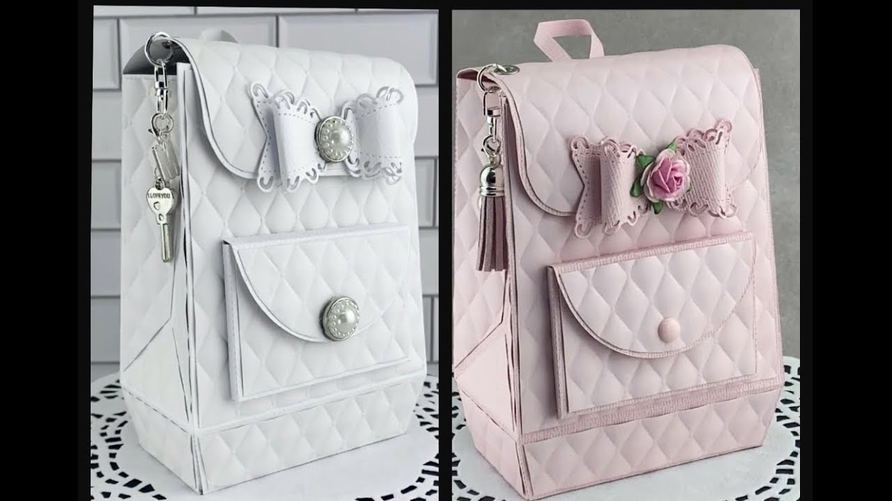 Assembly tutorial for the Backpack Gift Box - digital cutting file version can also use for die set