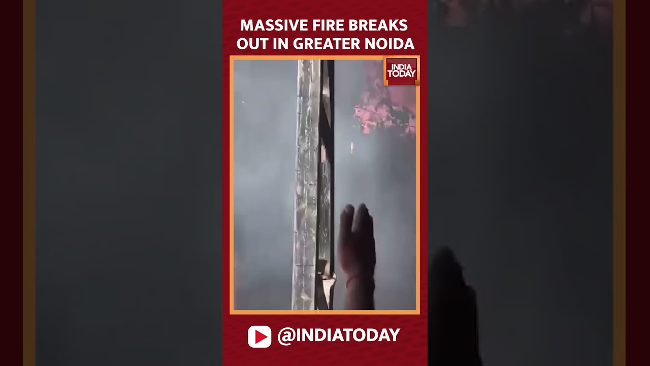 Massive Fire Breaks Out In Cooler Manufacturing Factory At Greater Noida | #shorts #fireaccident