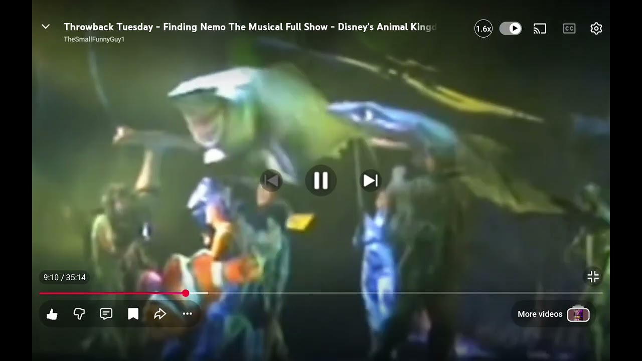Finding Nemo the musical moonfish Marlin Dory acrhor Bruce chum Mr Ray crush bubble Deb Gill 2012