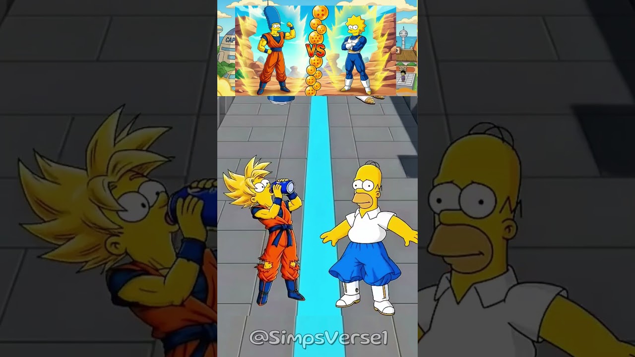 Bart as Goku 🔥 vs Homer as Vegeta ⚡ | The MOST EPIC Dragon Ball Glow Up Ever! 😱🔥