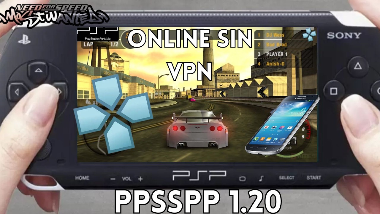 PROBANDO ONLINE PPSSPP | NEED FOR SPEED MOST WANTED | VERSION 1.20