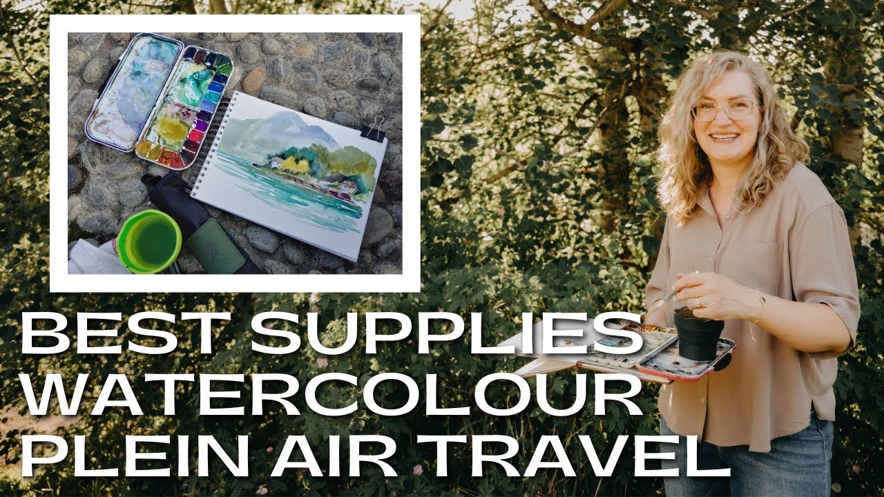 Supplies for a Portable Watercolor Travel Kit: Guide for Angela Fehr watercolour workshops