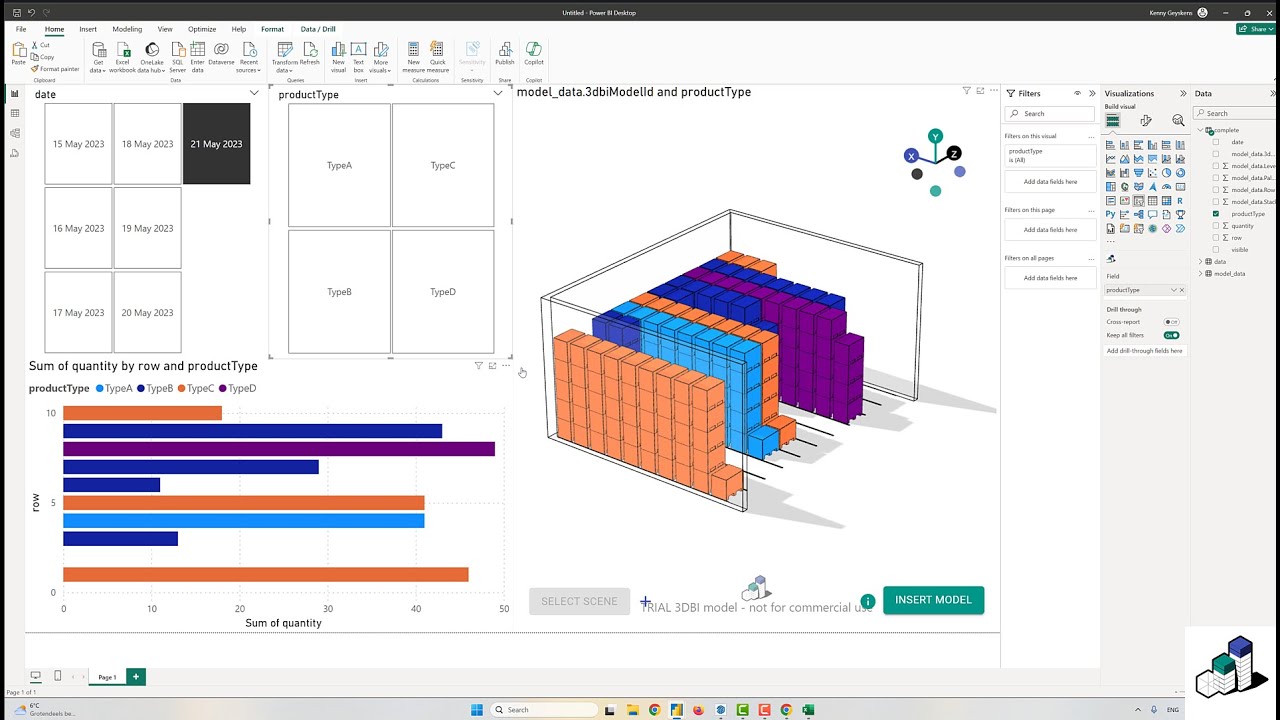 3D Inventory Tracking and Visualization in Power BI