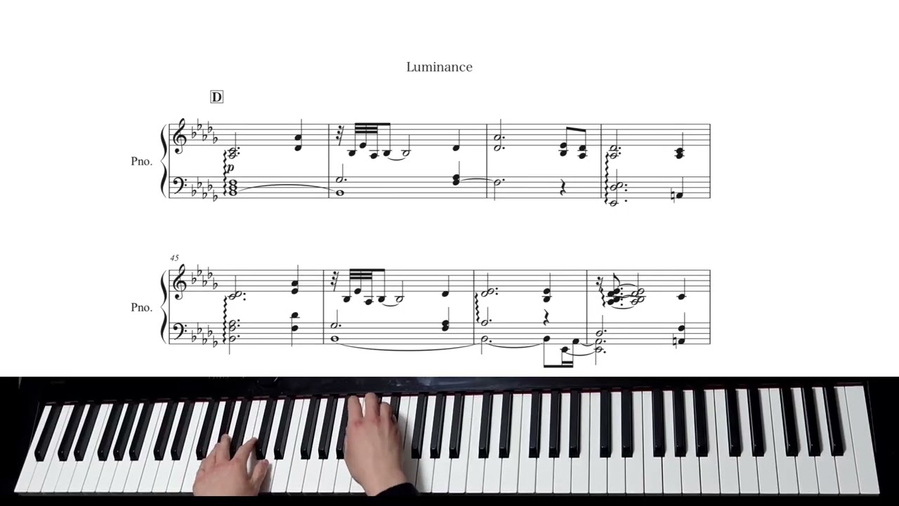 Luminance 中上級　ピアノトリオ　手元動画
