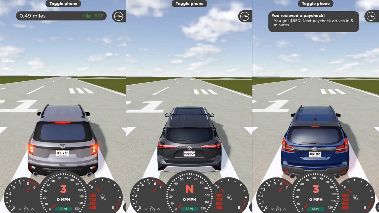 Roblox Greenville Honda Pilot (Elite) vs Toyota Highlander (Platinum) vs Subaru Ascent (Obsidian)