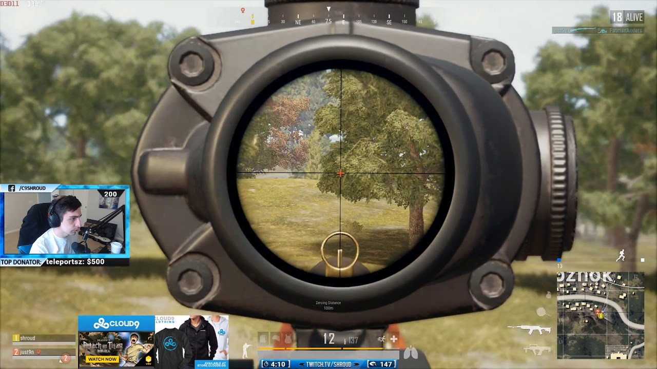 Shroud Cheating PUBG Twitch Stream